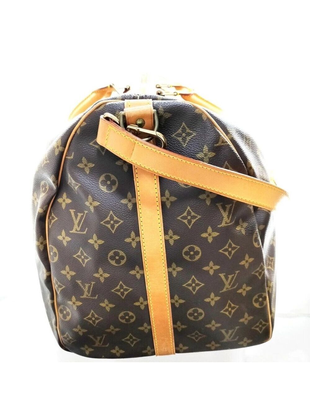 Louis Vuitton LV Boston Bag Keepall Bandouliere 60 Brown Monogram 630-052525 - Picture 4 of 13